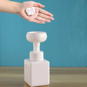 Dispensatore di schiuma da fiore 450 ml - Flessibile dispensatore di sapone - Flessibile fiaschetta di schiuma - Fiaschetta trasparente - Materiale PETG duraturo - Facile da pulire