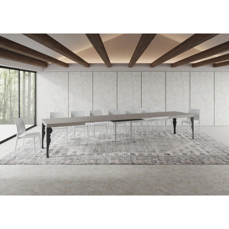 Tavolo allungabile 200/460x90 cm Paxon telaio Antracite - Cashmere