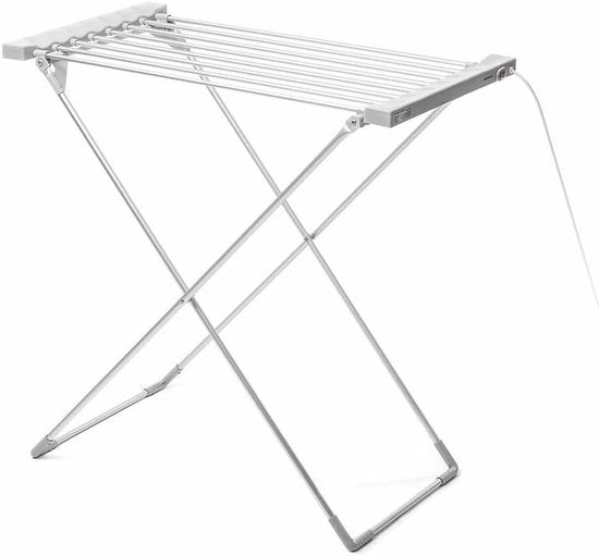 Asciugacapelli elettrico pieghevole 8 stanghe riscaldate 120 W potenza colore grigio