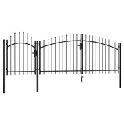 Cancello da Giardino Woerden in acciaio 1,5X4 m Nero 144364