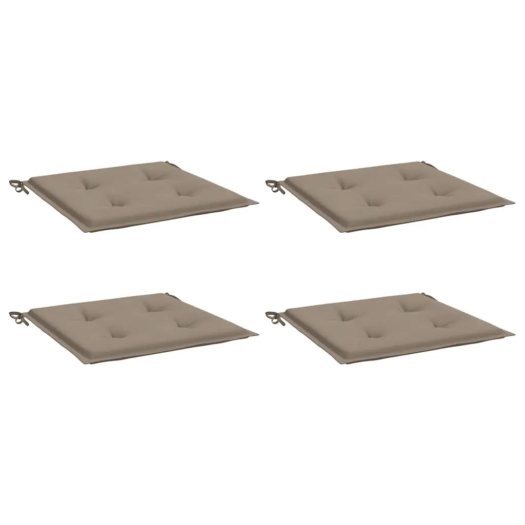 Cuscini per Sedia 4 pz Tortora 50x50x4 cm in Tessuto Oxford 314054