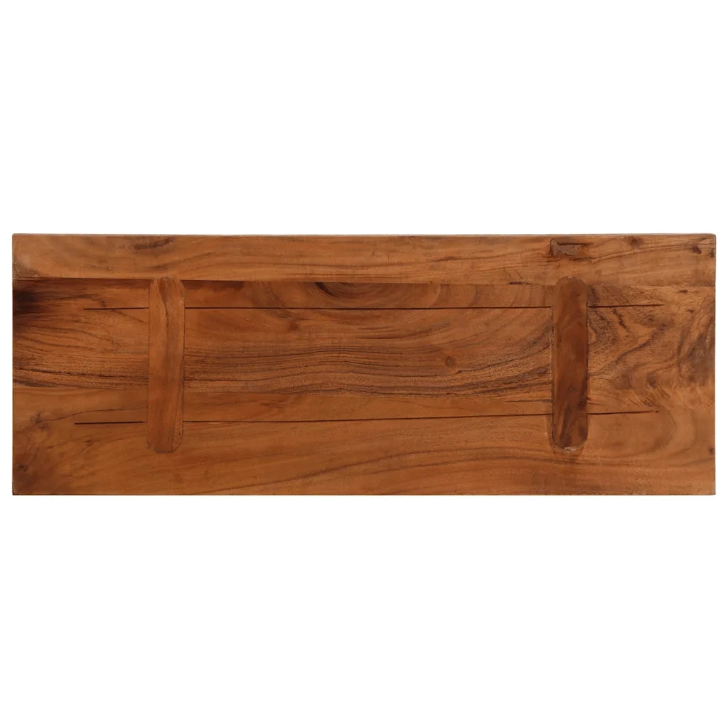 Piano Tavolo 70x30x3,8 cm Rettangolare in Massello di Recupero
