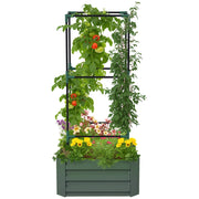Vaso Giardino Grande con Griglia ¨C zephmum ¨C Verde 61x61x140 cm