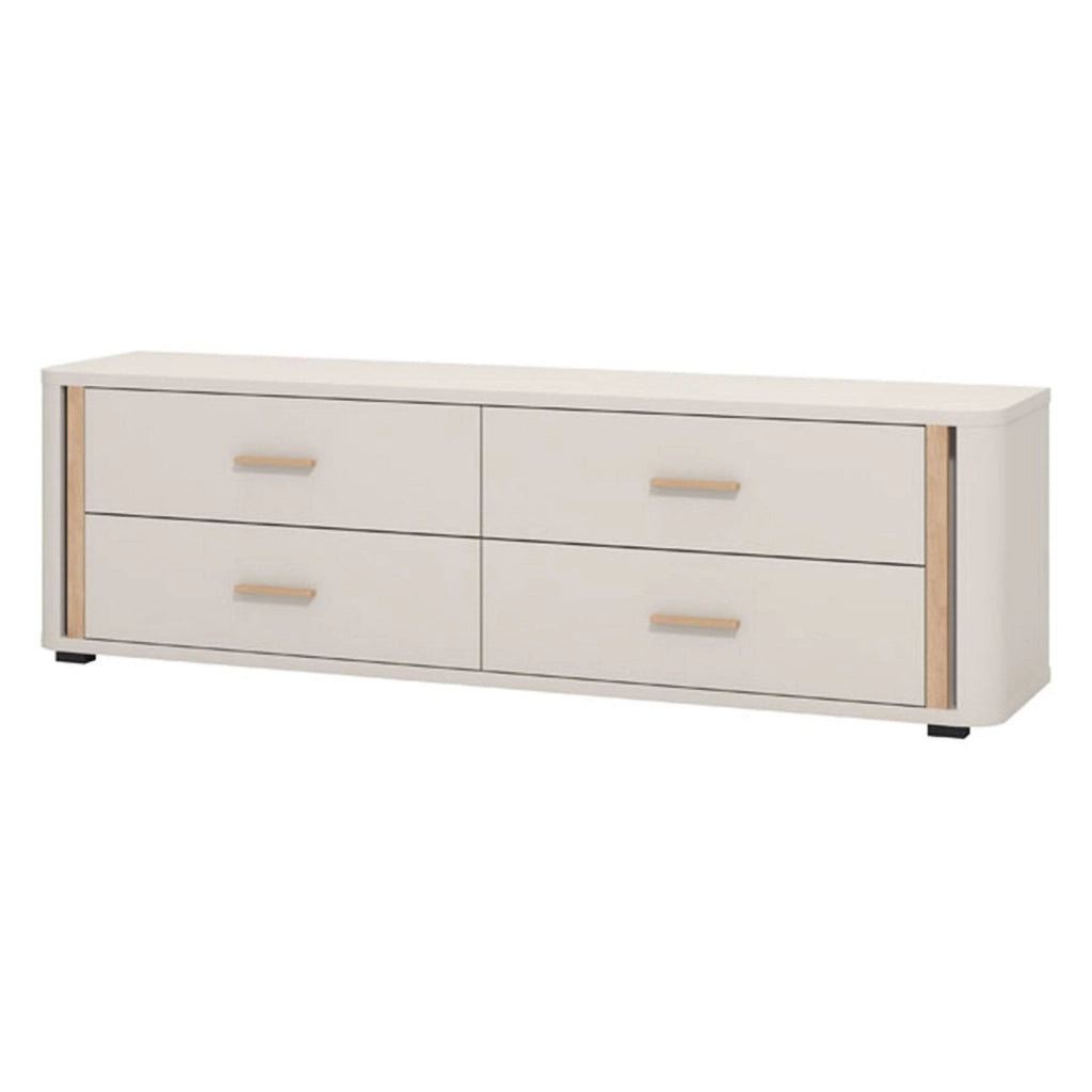 Terenzo, Mobile Porta tv 4 Cassetti, 176.5x40x52h cm Beige