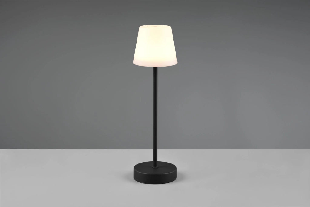 MARTINEZ LAMPADA LED 2,2W 250lm, 2700 - 6500K DA ESTERNO DA APPOGGIO RICARICABILE NERA CON REGOLAZIONE INTENSITA', TEMPERATURA DI COLORE E RGB H.39CM IP44