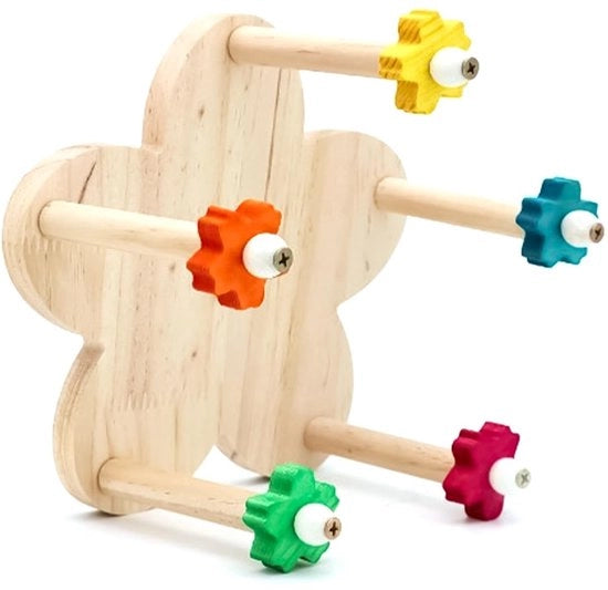 Giocattoli per Pappagalli - Ruote in Legno - Rotante - Standard per Pappagalli - Zoccoli per Pappagalli - Accessori per Pappagalli - Sicuri e Duraturi