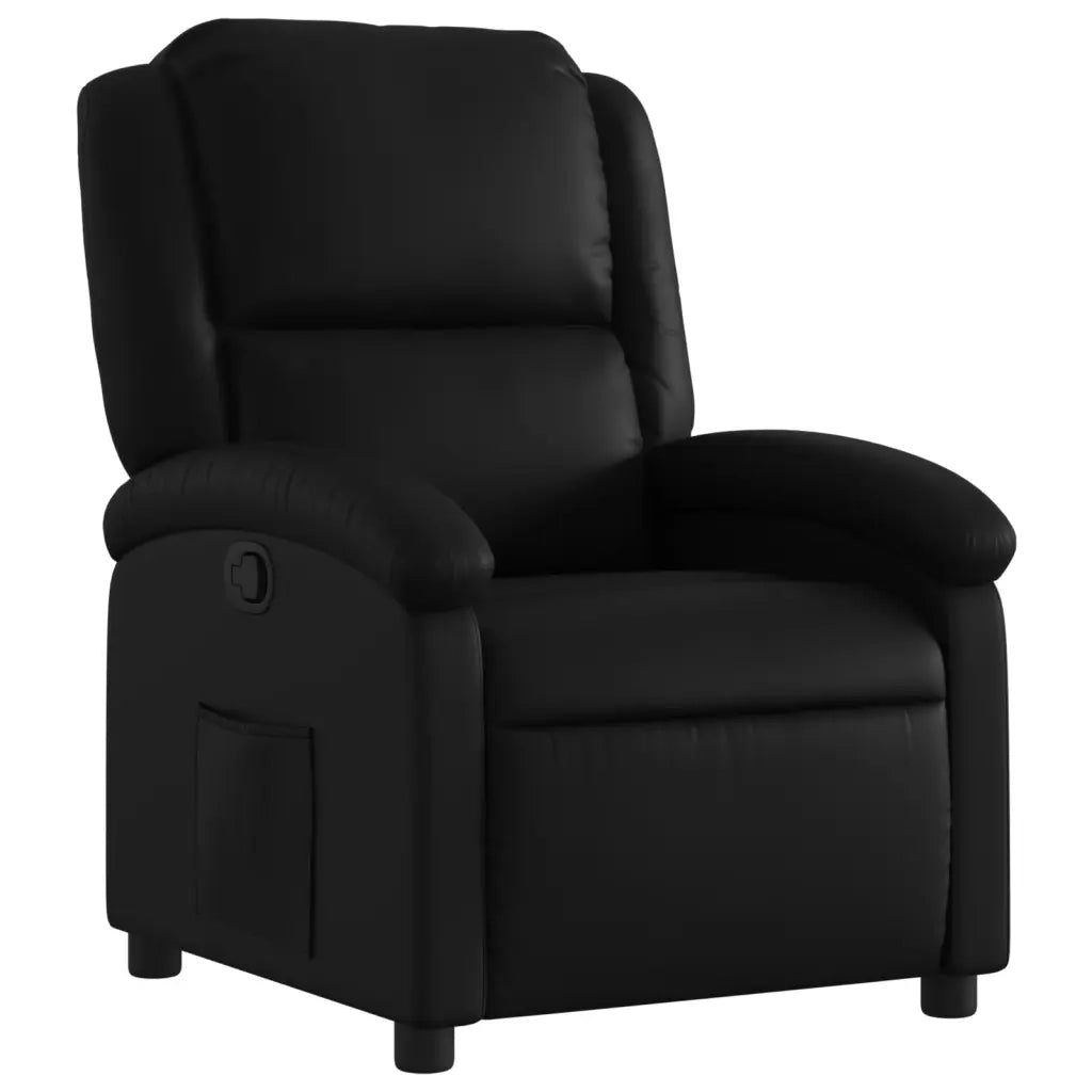 Divano Sedia-Poltrona reclinabile in Similpelle Nera 538226