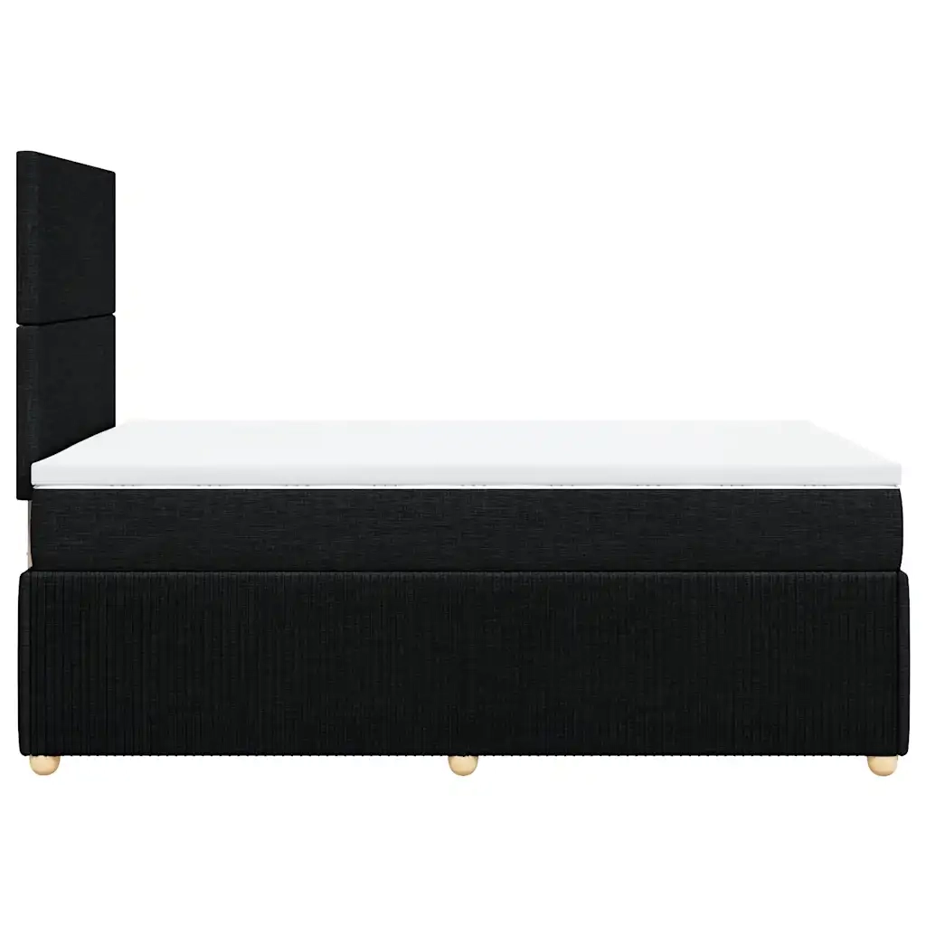 Giroletto a Molle con Materasso Nero 120x200 cm in Tessuto 3294318