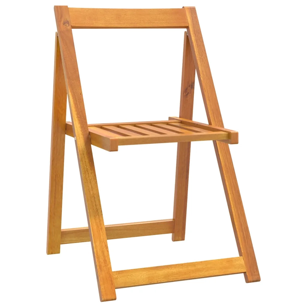 Sedie da Giardino Pieghevoli 4pz in Legno Massello di Acacia 319189