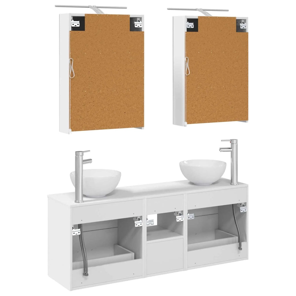 Set di Armadi da Bagno 5 pcs Bianco 50 x 14,5 x 70 cm 3406671
