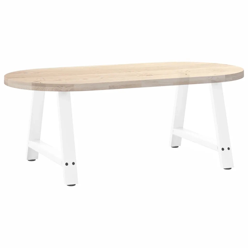 vidaXL Gambe per Tavolino da Caffè a Forma di A 2 pz Bianche 60x(42-43) cm Acciaio