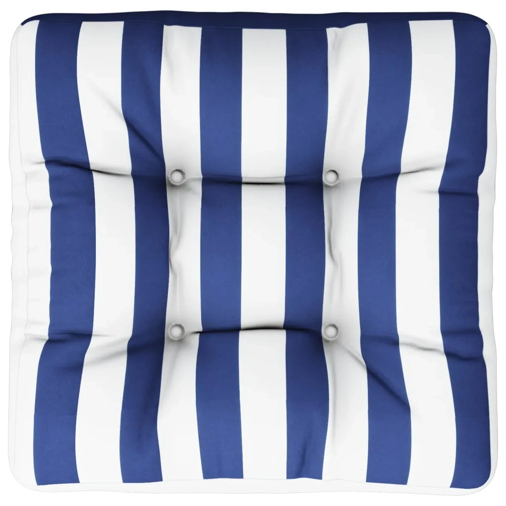 Cuscino per Pallet Strisce Bianche e Blu 60x60x12 cm in Tessutocod mxl 94332