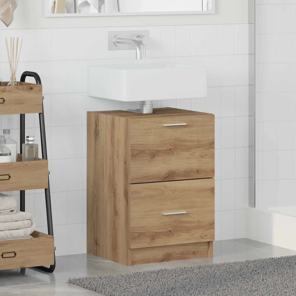 Mobile da Bagno con cassetto Rovere artigianale 40 x 37 x 59 cm 868813