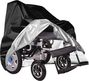 Hoes di protezione per sedia a rotelle - 115*75*130cm - Nero - 210D Oxford - Hoes di protezione per sedia a rotelle - Protezione per sedia a rotelle - Hoes universali per sedia a rotelle - Impermeabile - Resistente alla polvere - Protezione UV