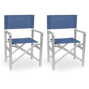 Sedia Regista Ketty in alluminio con seduta e schienale in textilene blu x 2