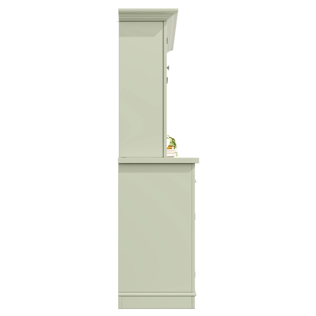 Credenza alta con ripiani regolabili; LED RGB; anta in acrilico e sistema antiribaltamento per sala da pranzo; 140×40×180 cm