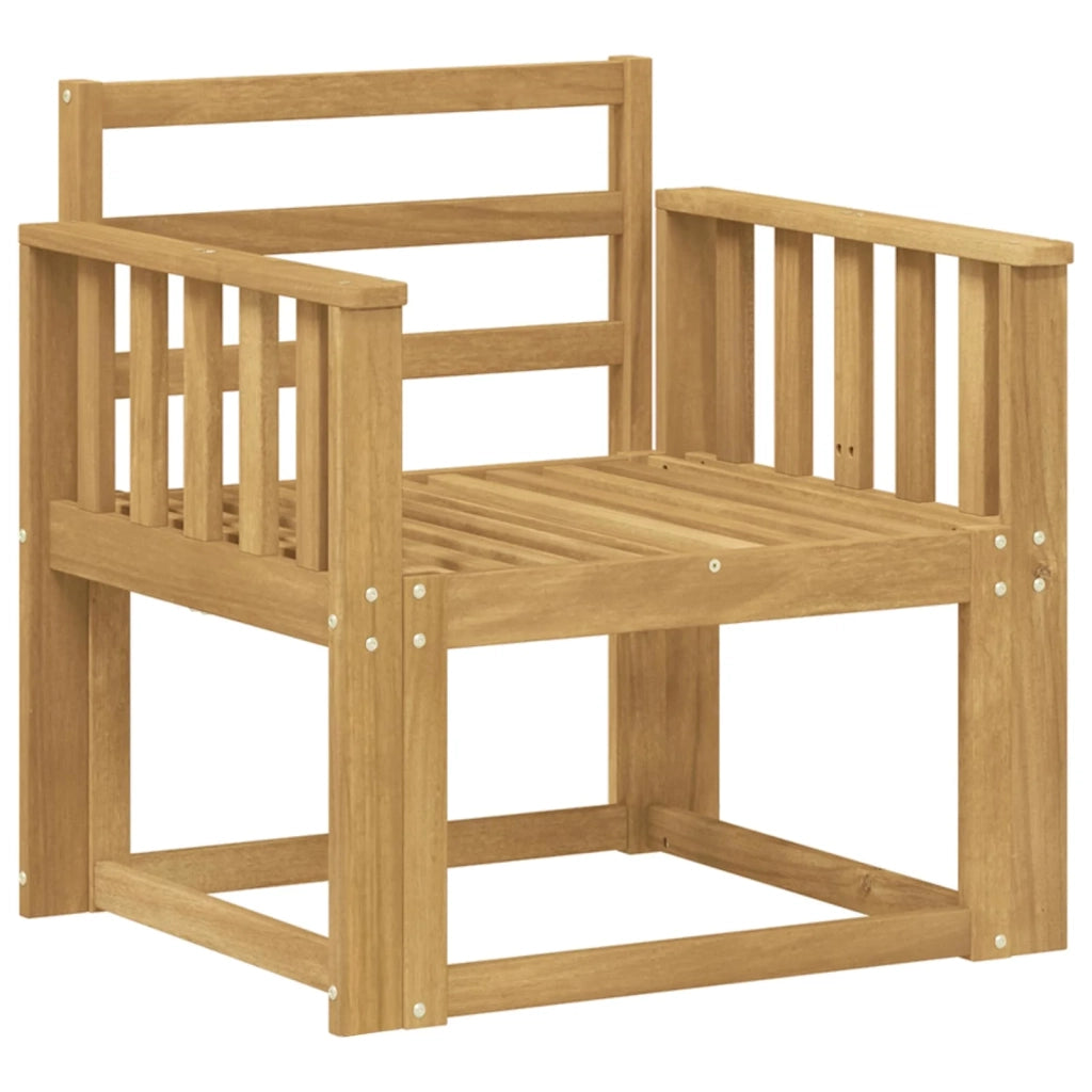 Set di divani da esterno Legno di Acacia Massello Bianco 3438968