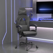 vidaXL Sedia da Gaming con Poggiapiedi Nero in Similpelle