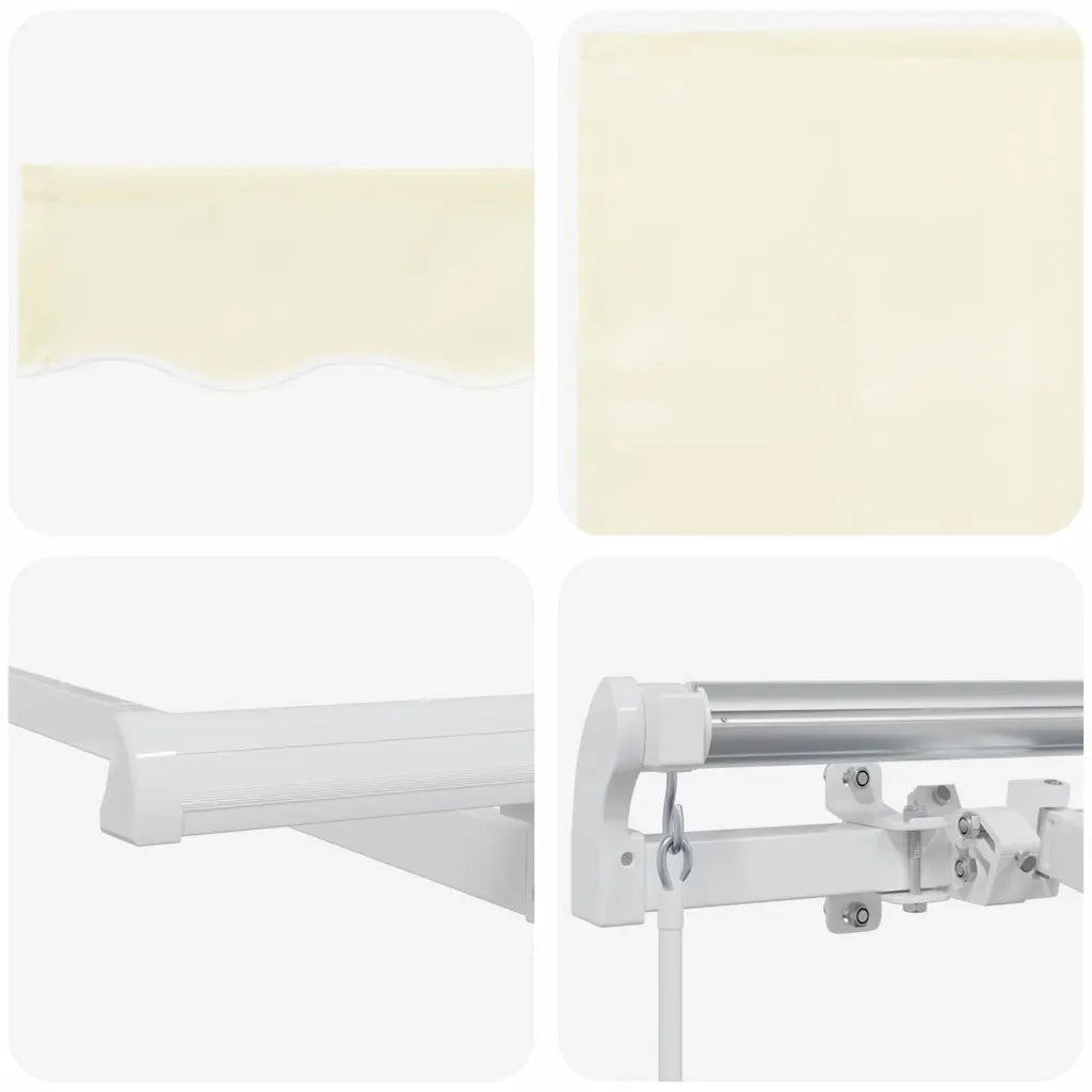 Tenda Retrattile Crema 350 x 200 cm Poliestere e Alluminio 3329640