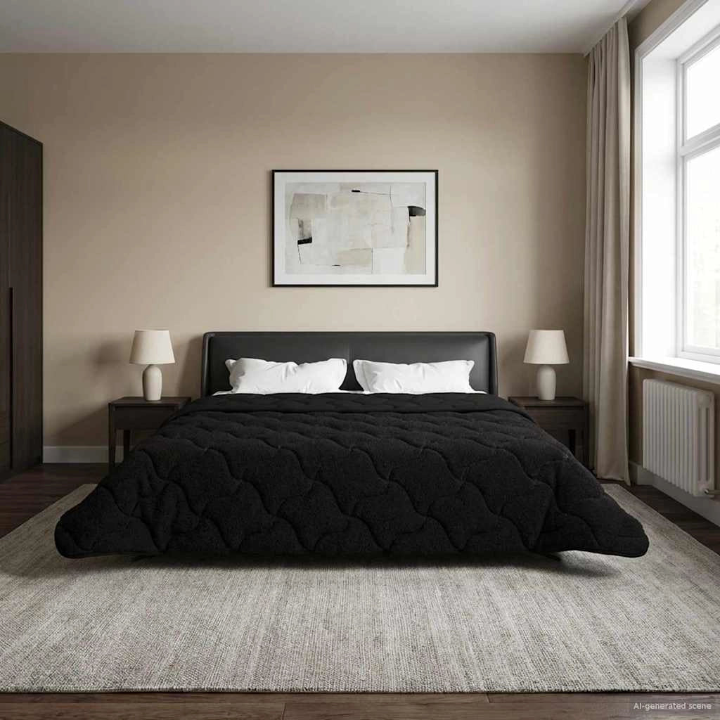 Duvet Invernale 200 x 200 cm Inverno Nero Traspirante 42026328