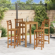 Sgabelli da Bar 4 pz in Legno Massello di Acacia 310286
