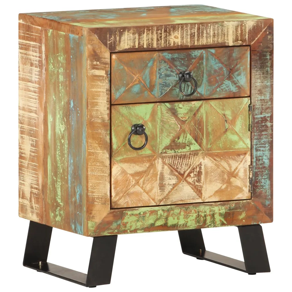 Comodino 40x30x50 cm in Legno Massello di Recupero cod mxl 30347