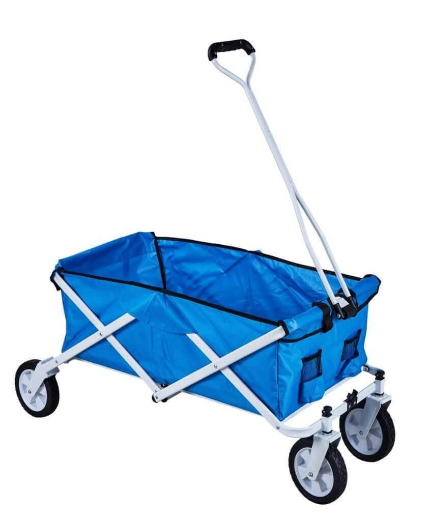 Carrello da spiaggia e campeggio Pieghevole in Acciaio Oxford cm 117x50x52 - SALE