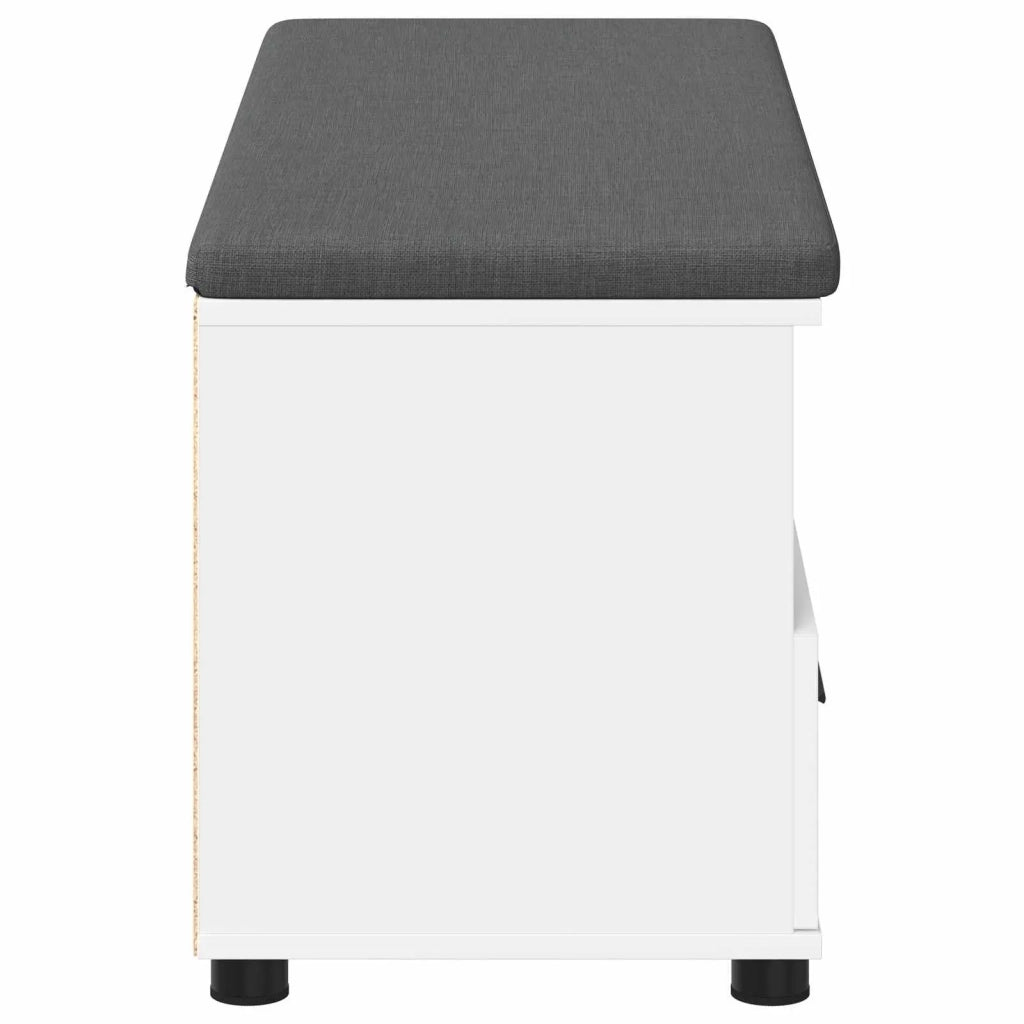 Panca per ingresso con cuscino-Sgabello-Panca da Corridoio Bianco 100 x 38 x 46 cm 808767