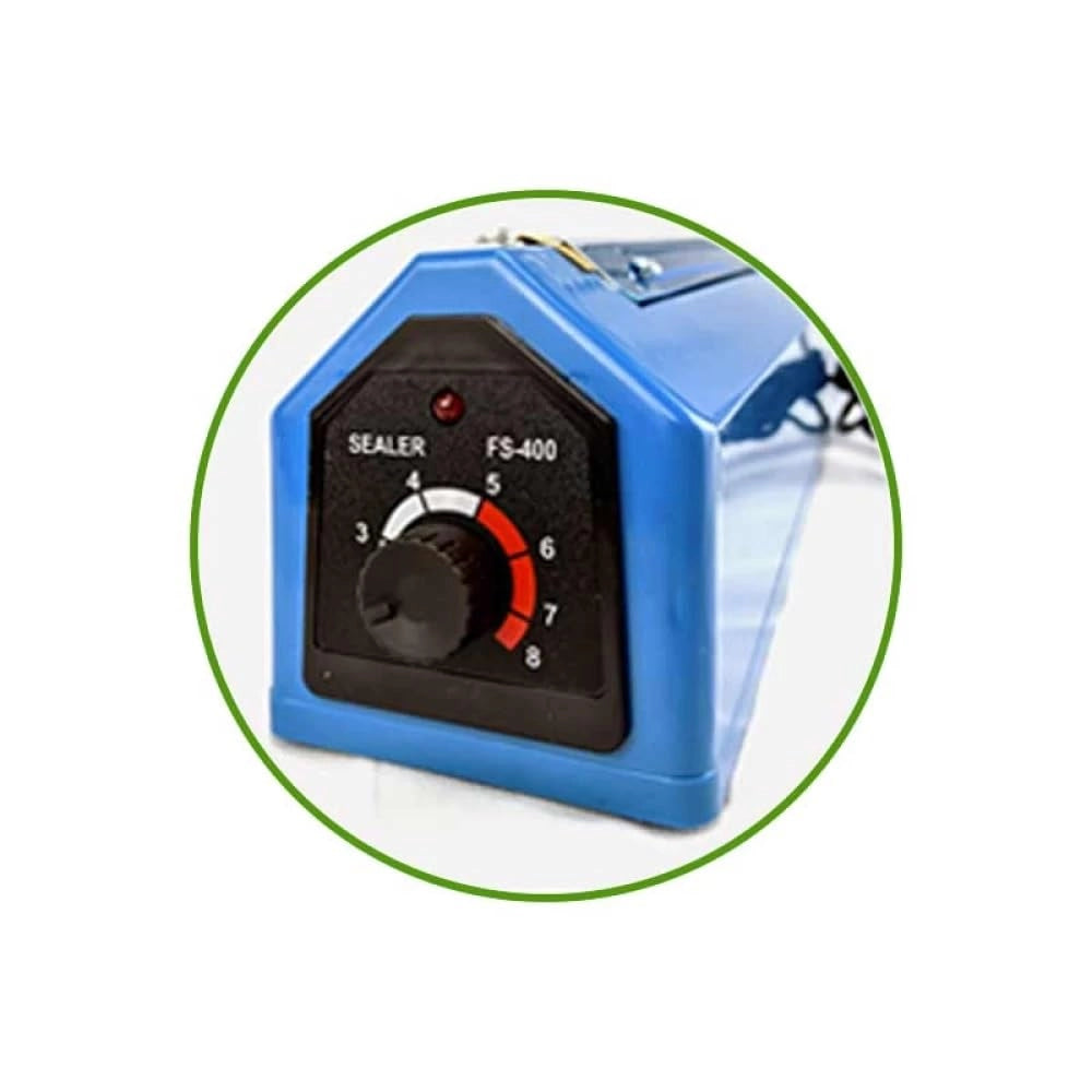 Sigillatrice a Impulso 400mm BIOVIRA – Termosaldatrice Sacchetti PP/PE, Barra 40 cm, Chiudi Buste per Alimenti/Freezer e Imballaggio