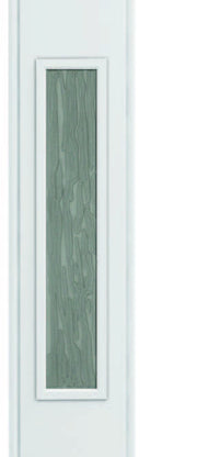 Porta a Soffietto da Interno in kit 82x220 cm in PVC con vetro Niagara Mod. Extra Standard Bianco Pastello