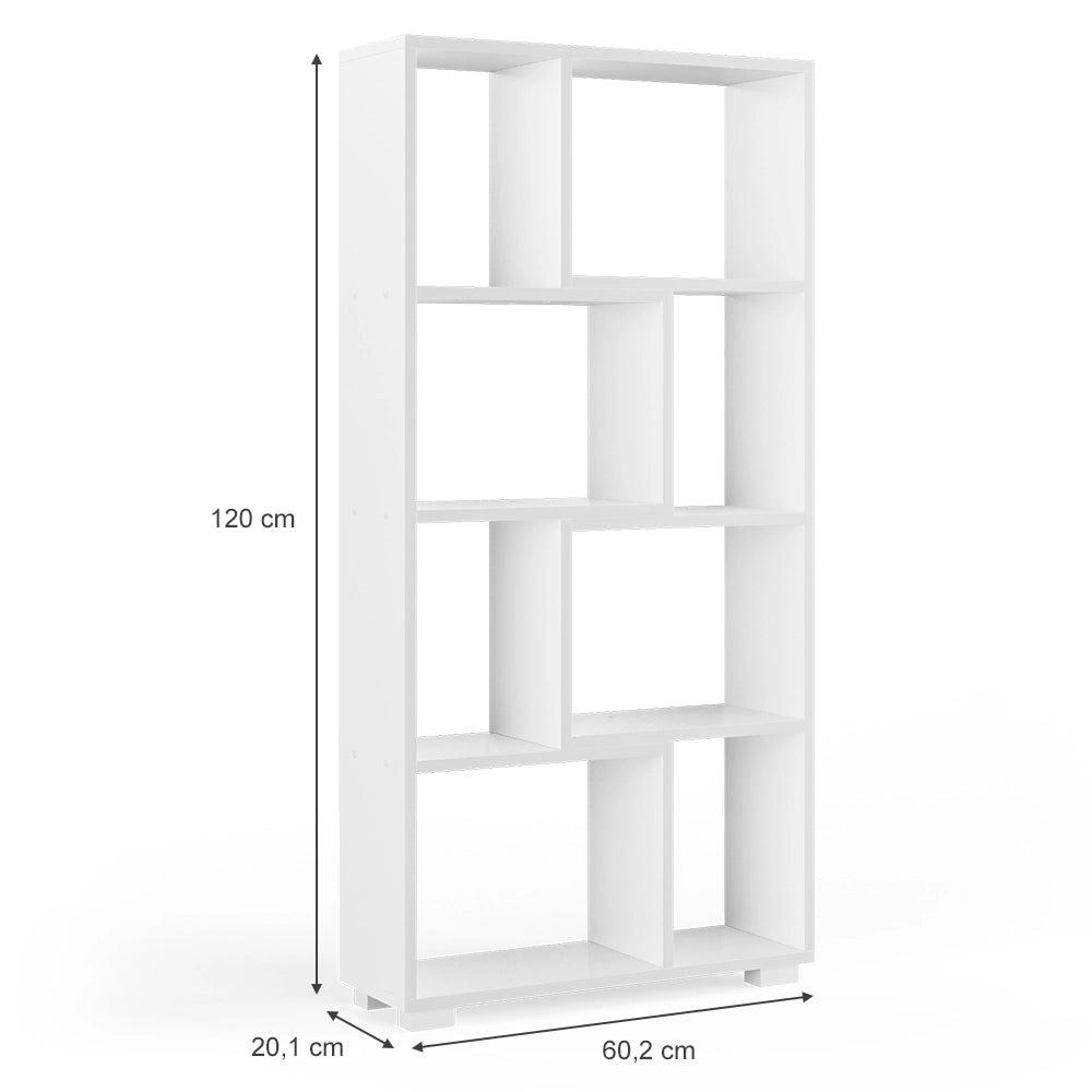 Vicco Scaffale Bianco 60.2 x 120 cm 8 scomparti