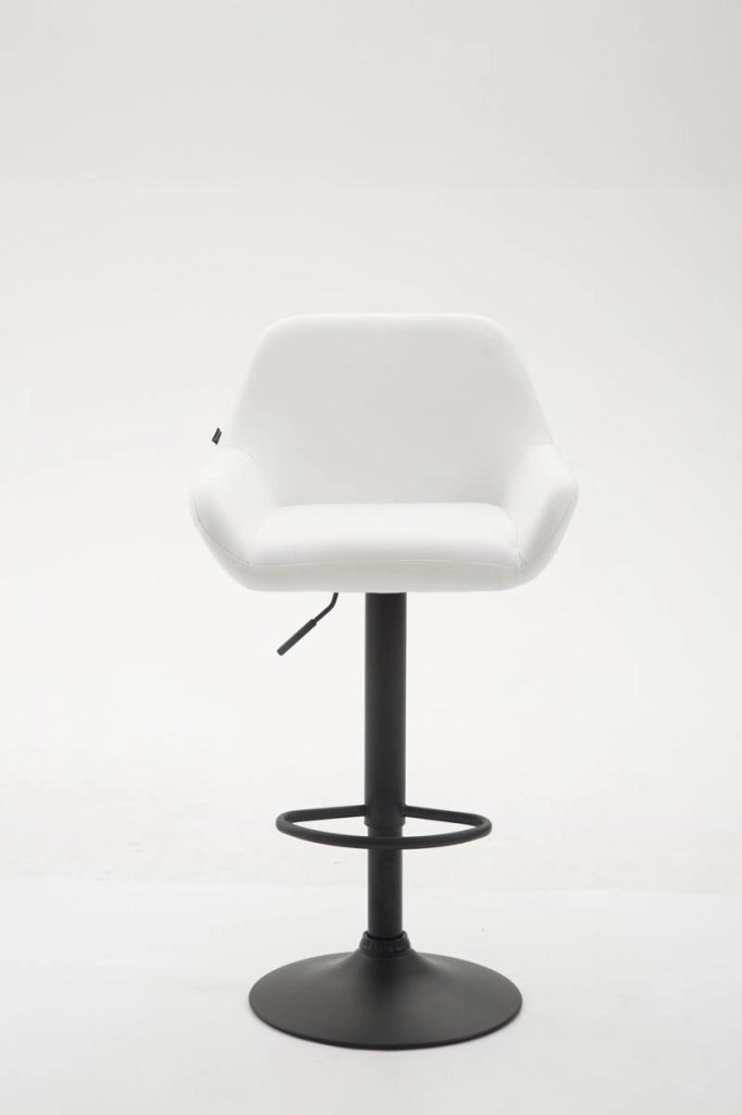 Sgabello Braga in similpelle bianco,nero
