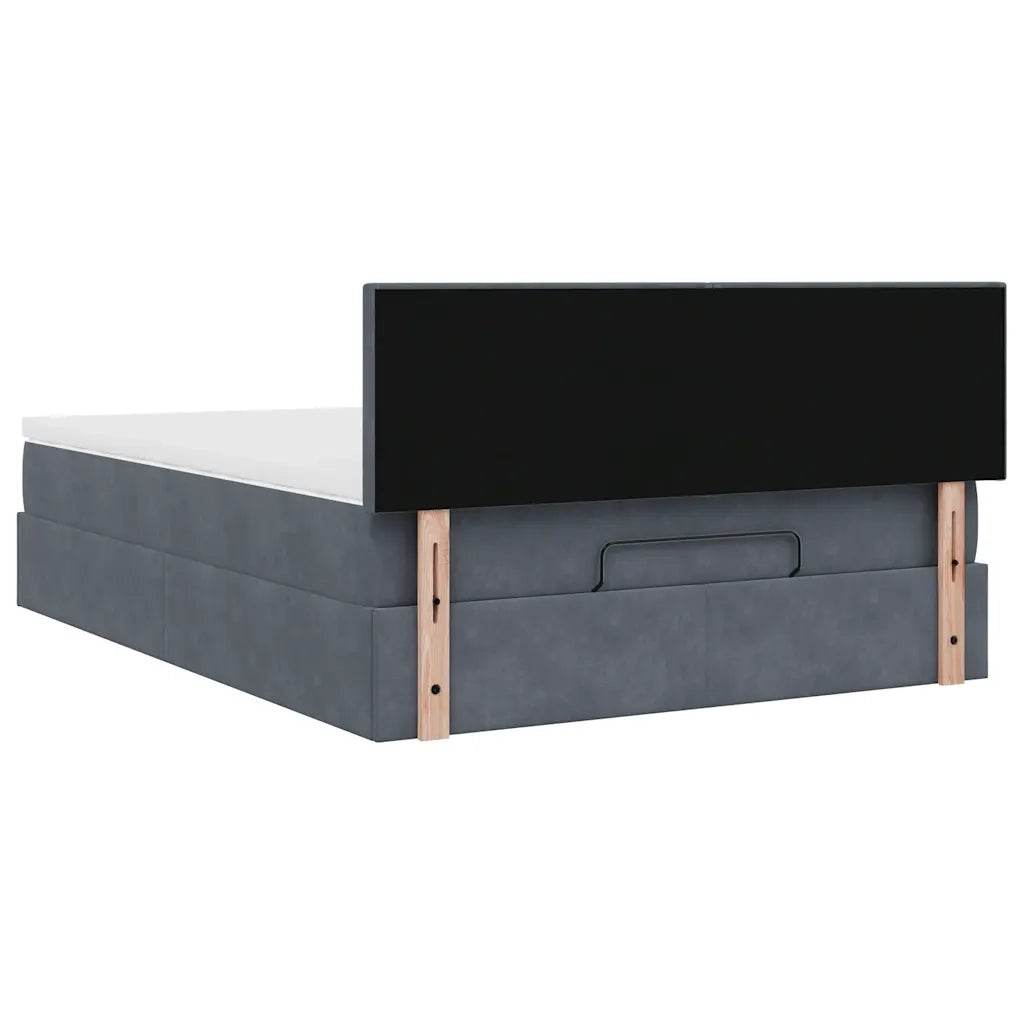 Struttura Letto Pouf con Materasso 140x190 cm Velluto 3311700