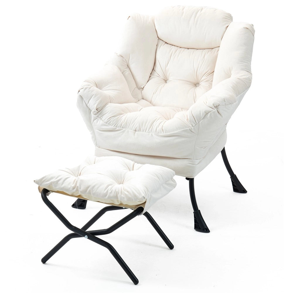 Poltrona Relax con Poggiapiedi Pieghevole e Tasca Laterale ¨C MINIMAL ¨C Tessuto
