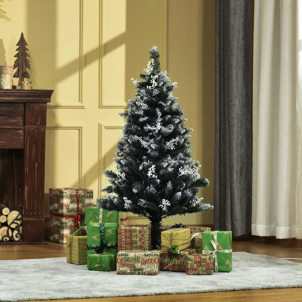Albero di Natale Artificiale 120 cm ¨C zephmum ¨C Verde, Base in Acciaio Pieghevole