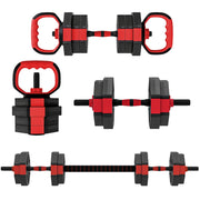 Set manubri 6 in 1 con bilanciere ¨C zephmum ¨C regolabile 15 kg