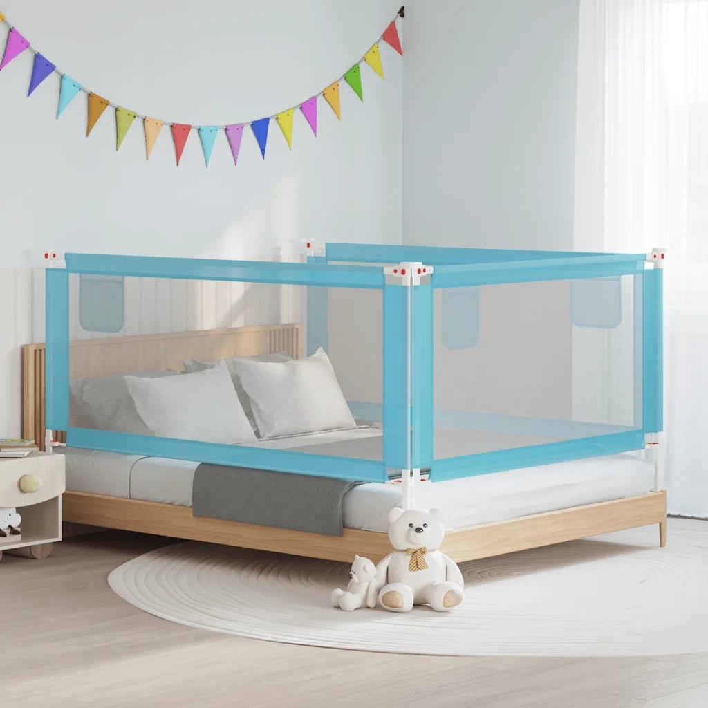 Sponda Letto di Sicurezza per Bambini Blu 190x25 cm in Tessuto CFW1956789