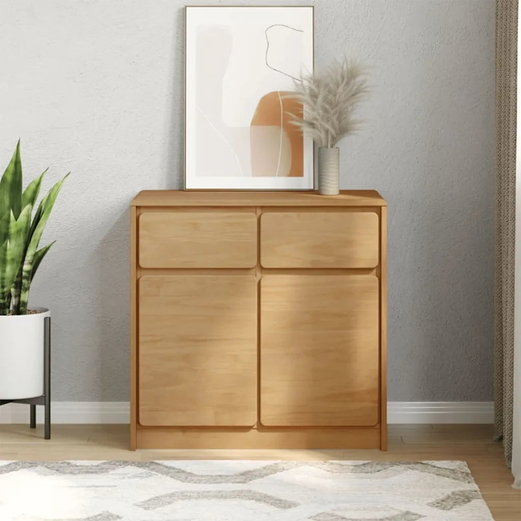 Credenza SAUDA 80x43x75,5 cm in Legno Massello di Pino