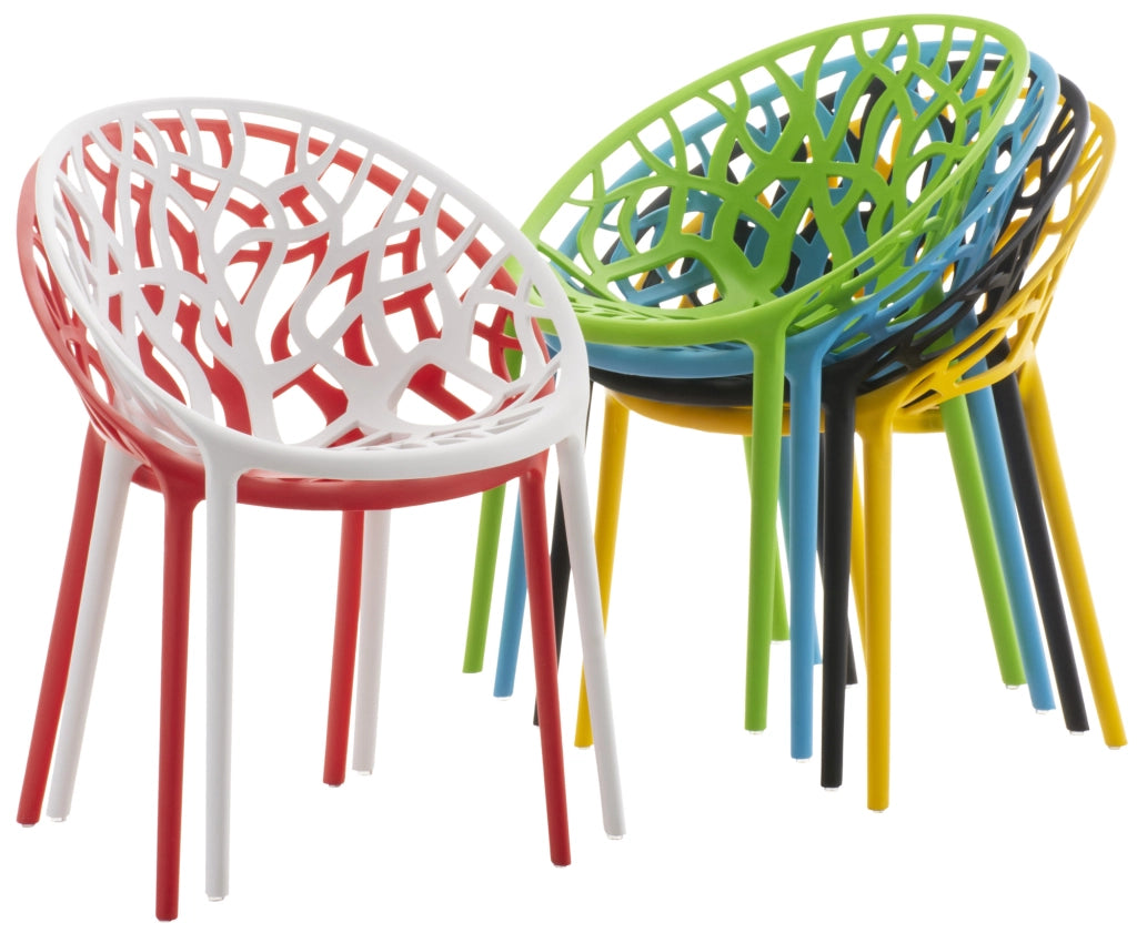 Set 4 sedie da giardino HOPE rosso