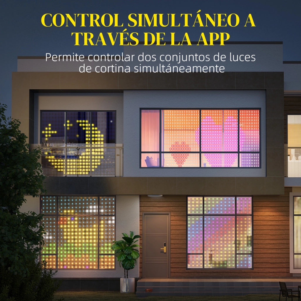 Tenda Luce LED 3x3m Intelligente con App e Telecomando ¨C zephmum ¨C Effetti Colori Personalizzabili