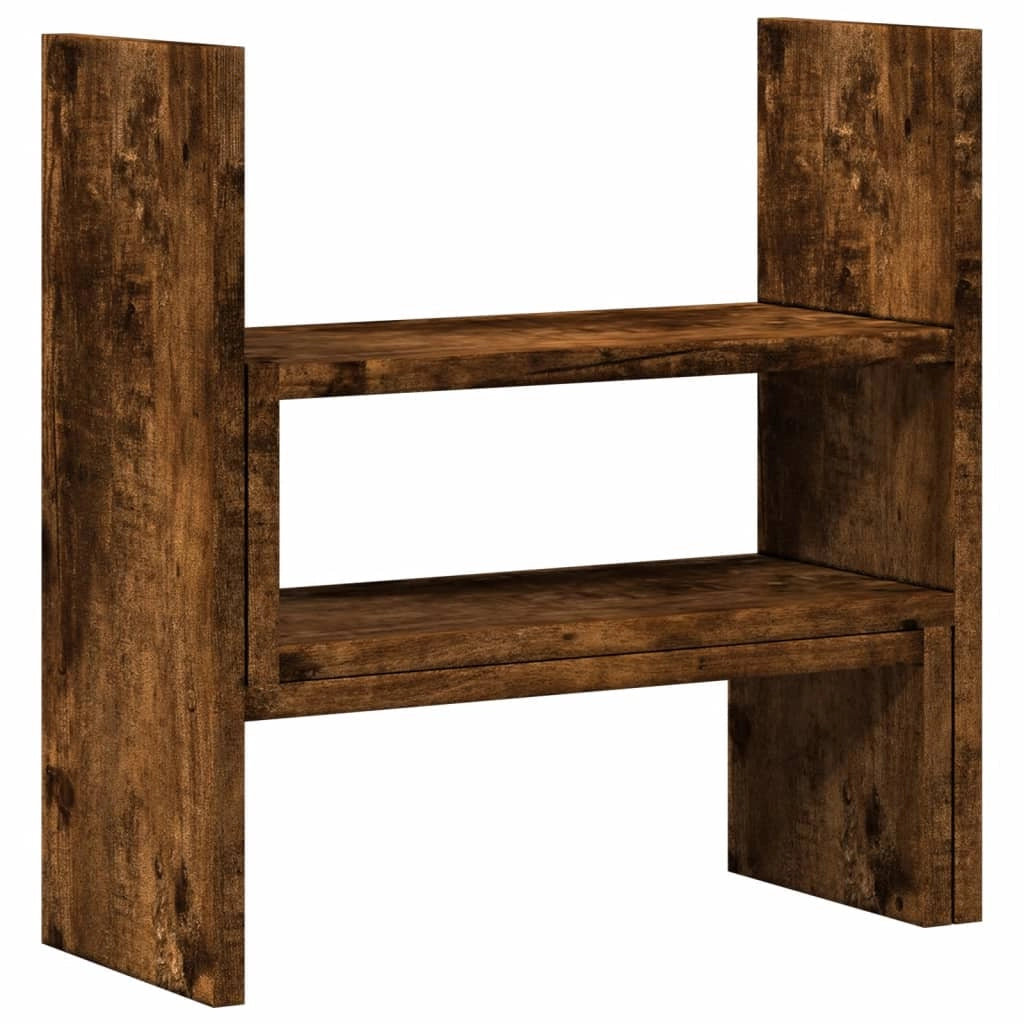Organizzatore regolabile per armadietto da ufficio in legno composito marrone 02_0043578