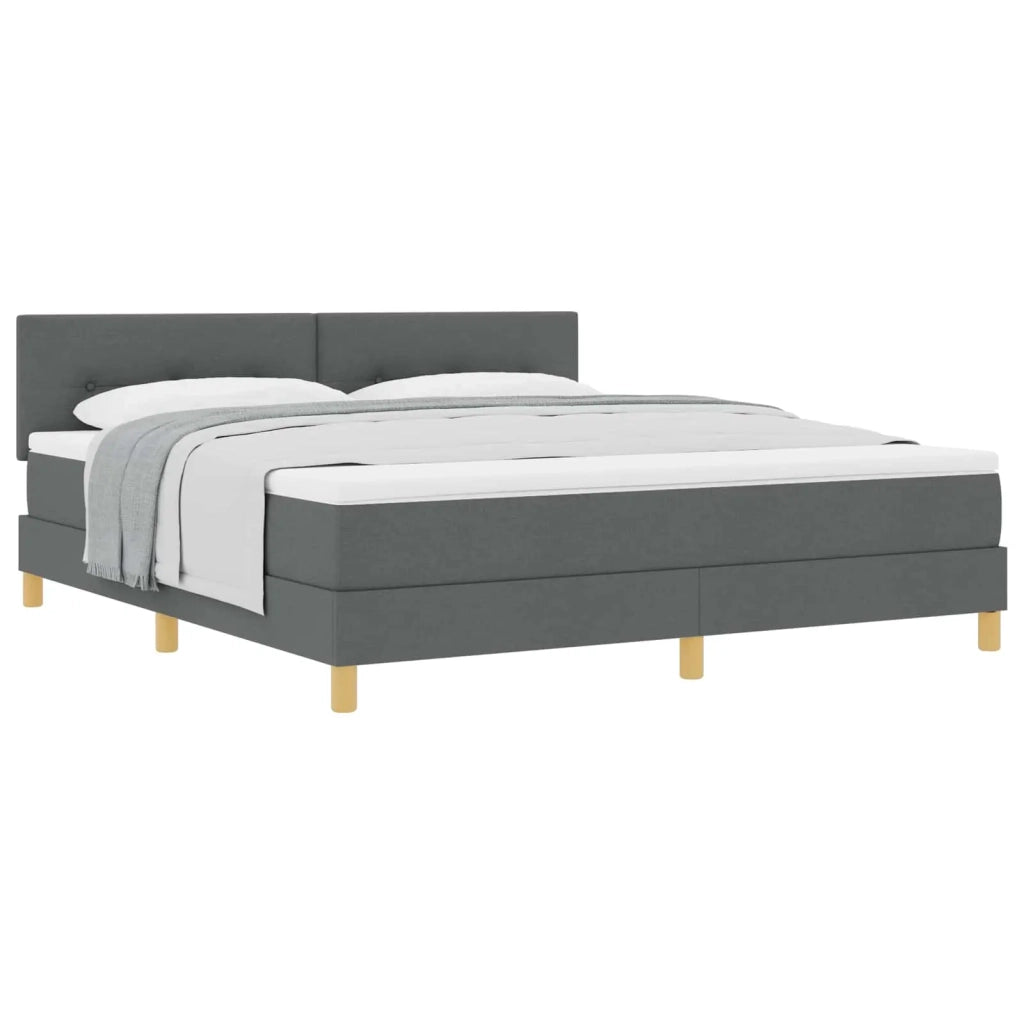 Letto a molle con cuscino Grigio scuro 180 x 200 cm Tessuto 3338938
