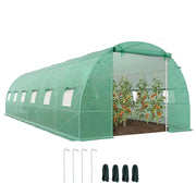 Serra Tunnel per Giardino ¨C Xylo ¨C 8x3x2m Verde con 12 Finestre PE 140g/m2