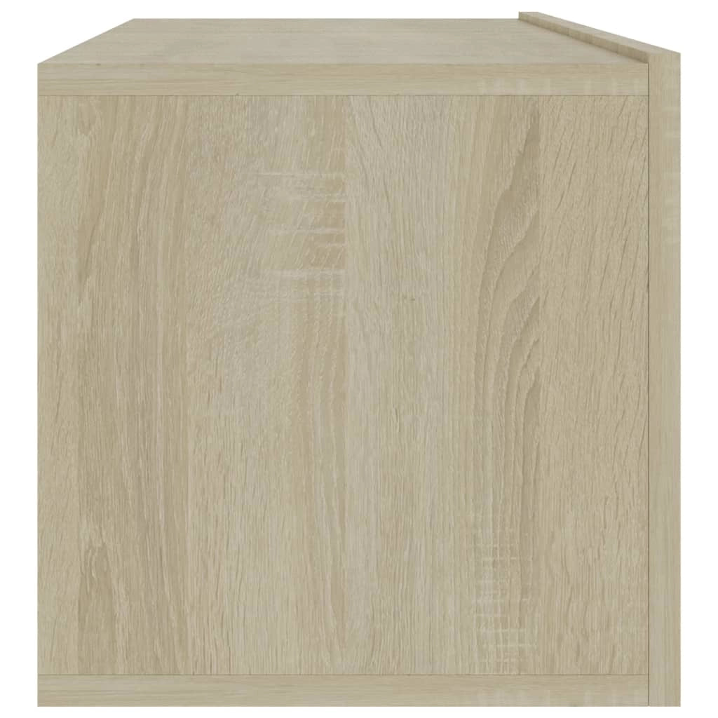 Mobile TV multimediale mensola TV credenza TV sala da pranzo soggiorno camera da letto rovere Sonoma 100 x 30 x 30 cm legno ingegnerizzato marrone 02_0027411