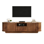 Mobile TV con 2 ante; cassetto e vano aperto - per soggiorno - 180×40×50 cm - noce
