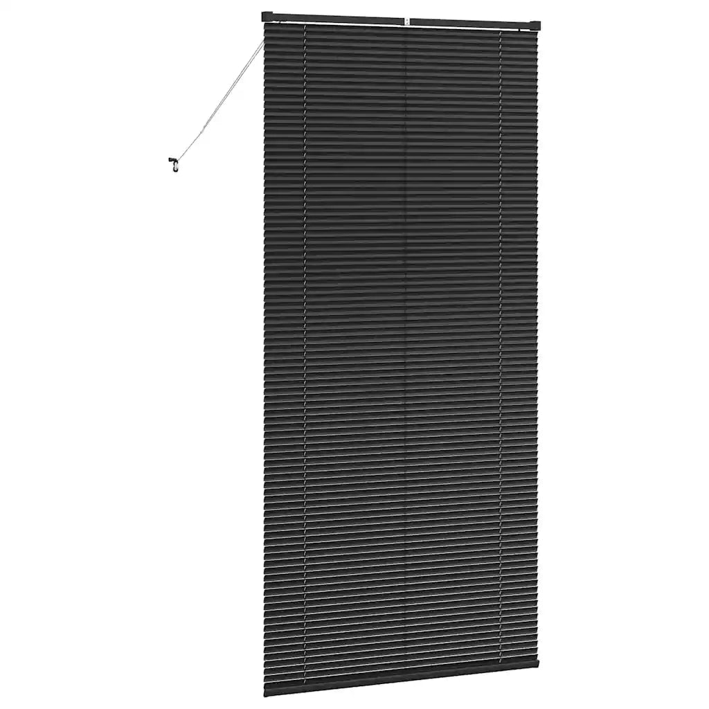 Tendaggi a Veneziana | Tenda a lamelle Nero 220 x 105 cm Alluminio