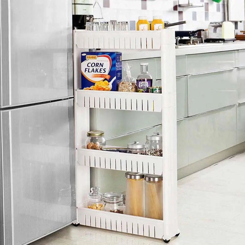 Carrellino Cucina Bagno Slim Salvaspazio 54.5x12.5 H 102.5cm Carrellino Porta Tutto