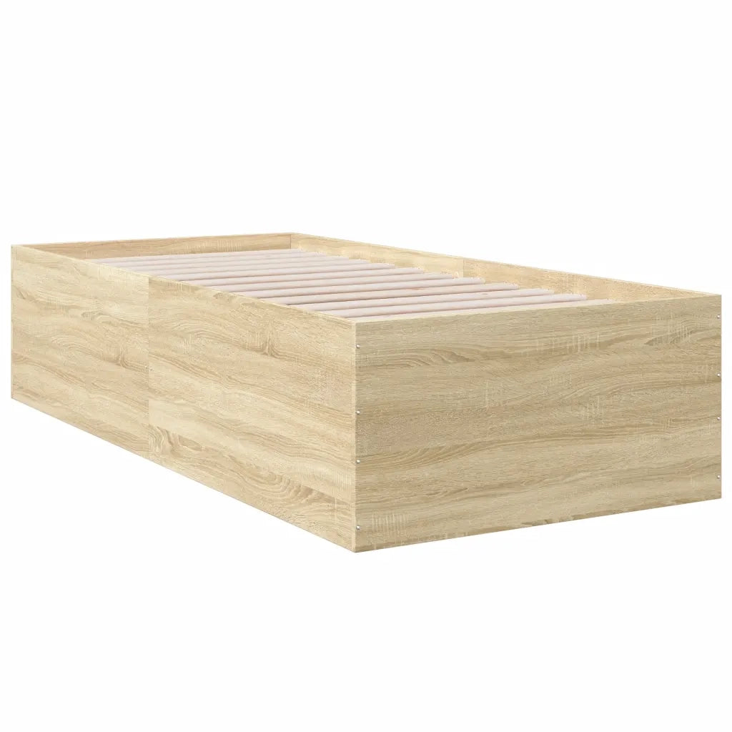 Giroletto-Struttura Letto Rovere Sonoma 75x190 cm in Legno Multistrato 906293