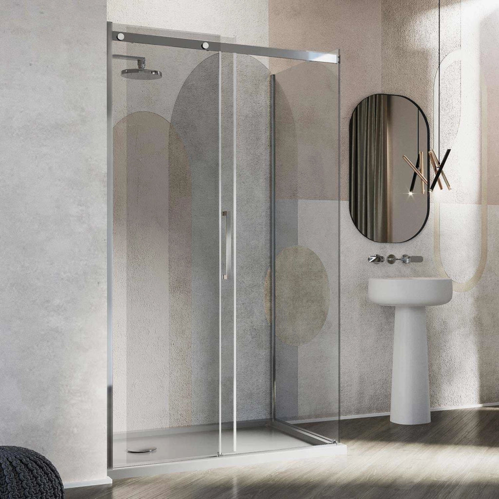 Box Doccia 75x110CM H200 Vetro Trasparente 8mm Versione Sinistra con EasyClean mod. Prime Duo 1 Anta