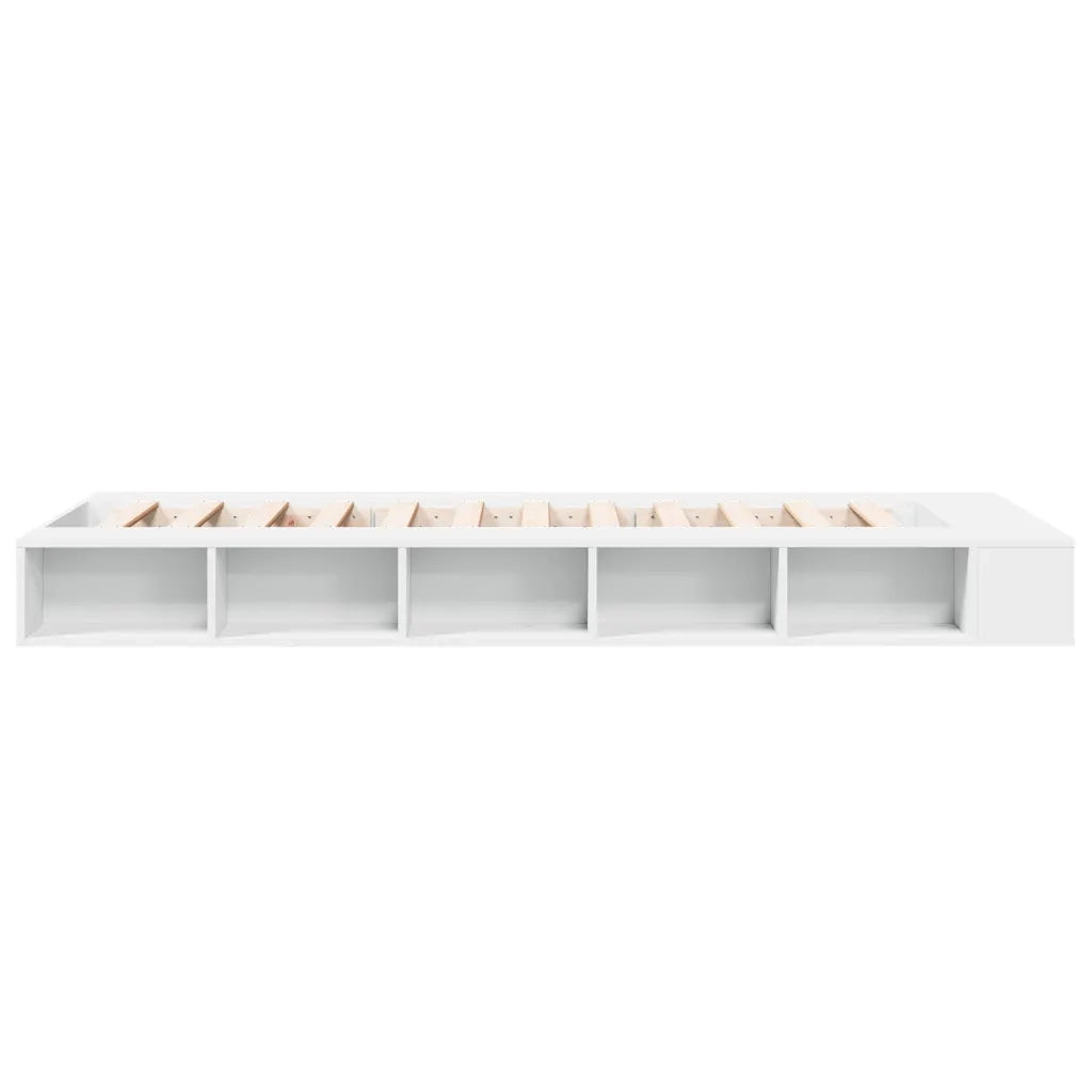 Giroletto-Struttura Letto Bianco 100x200 cm in Legno Massello 375995